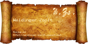 Weidinger Zsolt névjegykártya